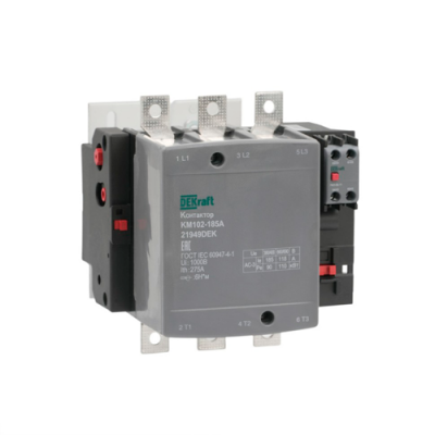 DEKraft КМ-102 Контактор 185А 220В_АС АС3_ АС4 1НО+1НЗ DEKraft КМ-102 21949DEK