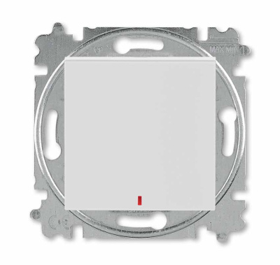 Переключатель одноклавишный с подсветкой контрольная серый / белый ABB Levit ABB Levit 2CHH592545A6016