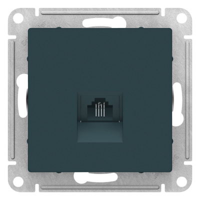 Розетка телефонная RJ11 механизм Schneider Electric AtlasDesign Изумруд Systeme Electric AtlasDesign ATN000881
