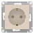 Розетка с заземлением 16A механизм Schneider Electric AtlasDesign Бежевый Systeme Electric AtlasDesign ATN000243