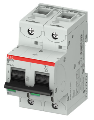 Автоматический выключатель 2P 10A (B) 5kA ABB S802PV ABB S800PV 2CCF019597R0001