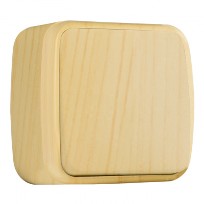 Выключатель 1-клавишный ОП 10A EKF Basic Минск Светлое дерево EKF Минск EGV10-021-30