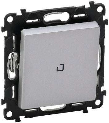 Выключатель 1-клавишный с подсветкой 10A Legrand Valena Life Алюминий Legrand Valena Life 752610