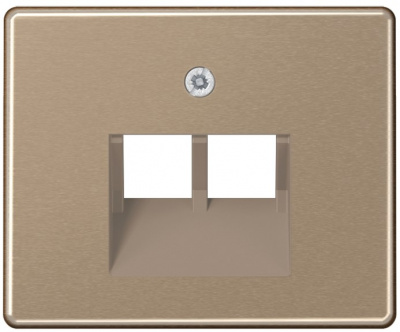 Накладка телефонной/комп (IAE/UAE) розетки 2-ой наклонной Jung Бронза Jung SL 500 SL569-2UAGB