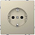 Розетка с заземлением с защитными шторками 16A безвинт.зажим Merten D-Life Сахара