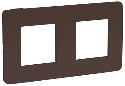 Рамка 2-постовая Schneider Electric Unica New Studio Color Шоколад/Антрацит Schneider Electric Unica New Studio Color NU280417