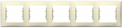 Рамка 5-постовая горизонтальная Schneider Electric Sedna Бежевый Schneider Electric Sedna SDN5800947