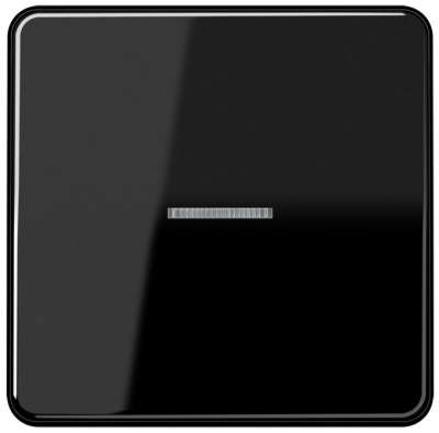Накладка выключателя клавишного/светорегулятора нажимного с индикацией Jung Черный Jung CD серия CD1561.07USW