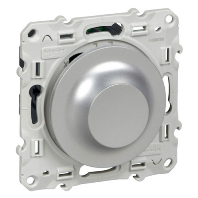 Светорегулятор поворотный 40-600 Вт Schneider Electric Odace Алюминий Schneider Electric Odace S53R511