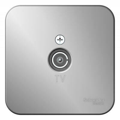 Розетка TV накладного монтажа с изолирующей пластиной Systeme Electric Blanca Алюминий Systeme Electric Blanca BLNTA000013