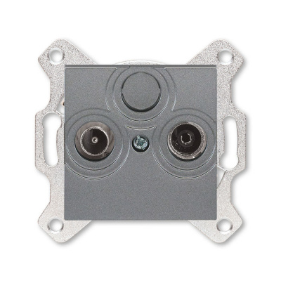 Розетка TV-R оконечная сталь ABB Levit M ABB Levit M 2CHH083503A6069