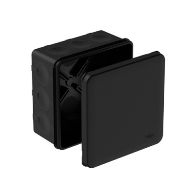 Systeme Electric MultiBox Коробка распределительная с мембранными вводами IP66 100х100х50 Черная (со стикером)  под пистолет Systeme Electric MultiBox IMT352981