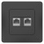 Розетка компьютерная скрытой установки RJ45 кат.5E + телефон RJ11 Systeme Electric Blanca Антрацит Systeme Electric Blanca BLNIS045116