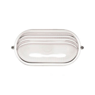 Светильник накладной, овал 109х212х100мм, с ресничкой, 60W, Е27, IP54 белый IEK НПП1407 IEK НПП LNPP0-1407-1-060-K01