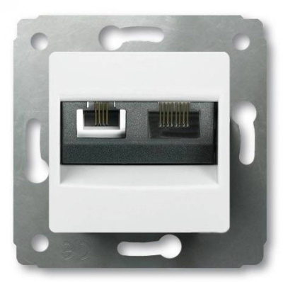 Розетка Розетка телефонная RJ11 + RJ45 кат.6 UTP Legrand Cariva Белый Legrand Cariva 773640