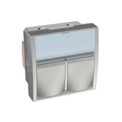 Розетка S-ONE 2XRJ45 CAT 6А экран металл Schneider Electric Schneider Electric  ALB46357N
