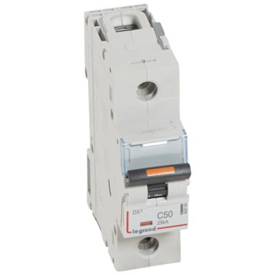 Автоматический выключатель 1P 50A C 25kA Legrand DX3 Legrand DX3 409760