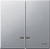 Клавиша 2-ая IP44 Merten System M Алюминий Merten System M MTN3424-0460