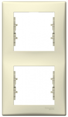 Рамка 2-постовая вертикальная Schneider Electric Sedna Бежевый Schneider Electric Sedna SDN5801147
