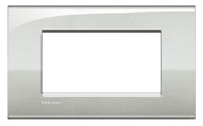 Рамка AIR 4 мод Bticino Living Light Лунное серебро Bticino Living Light LNC4804GL