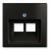 Накладка 2-ой ТЛФ/комп розетки 0214/15/17/18 наклонной ABB BJB Basic55 château Черный ABB Basic 55 2CKA001753A0206