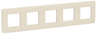 Рамка 5-постовая Schneider Electric Unica New Studio Mono Бежевый Schneider Electric Unica New Studio Mono NU201044