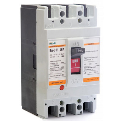 Автоматический выключатель 3P 32A  25kA DEKraft BA-301 DEKraft BA-301 21003DEK