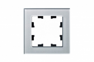 Рамка 1-постовая стекло Schneider Electric AtlasDesign Nature Алюминий Systeme Electric AtlasDesign Nature ATN320301