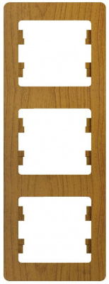 Рамка 3-постовая вертикальная Systeme Electric Glossa Дуб Systeme Electric Glossa GSL000507
