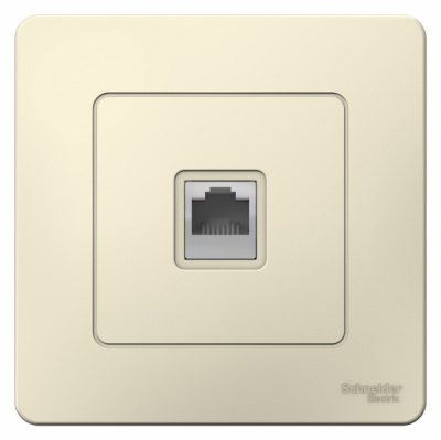 Розетка компьютерная скрытой установки RJ45 кат.5E Systeme Electric Blanca Молочный Systeme Electric Blanca BLNIS045002