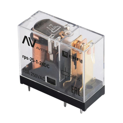 Реле промежуточное РП slim 25/1 10A 24В DC EKF AVERES   rps-25-1-24DC