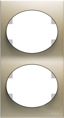 Рамка 2-постовая вертикальная ABB NIE Tacto Шампань ABB Tacto 5572 CV