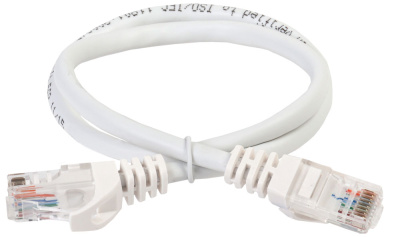 Коммутационный шнур (патч-корд), кат.5Е UTP, 3м, белый ITK ITK  PC08-C5EU-3M