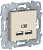Розетка USB 2-местная 5 В / 2100 мА Schneider Electric Unica New Бежевый