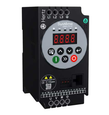 Systeme Electric Преобразователь частоты STV050 Hertz 0,75 кВт 220В ЭМС С3 + LED панель оператора Systeme Electric STV050 STV050U07M2