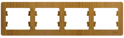 Рамка 4-постовая горизонтальная Systeme Electric Glossa Дуб Systeme Electric Glossa GSL000504