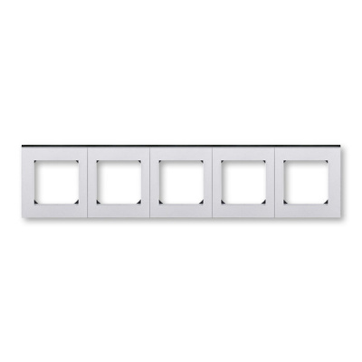 Рамка 5 постов серебро / дымчатый чёрный ABB Levit M ABB Levit M 2CHH015050A6070