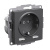 SE AtlasDesign Розетка c 2 USB Базальт 16А A+A 5В/24А 2х5В/12А механизм Systeme Electric AtlasDesign ATN001430