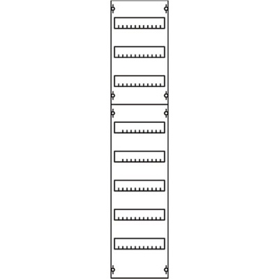 Панель распределительная EDF для модульных устройств 1200х250мм DIN125мм, 8рядов/96мод ABB ABB CombiLine-M 1V4A