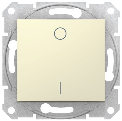 Выключатель 1-клавишный 2-полюсный 10A Schneider Electric Sedna Бежевый Schneider Electric Sedna SDN0200147