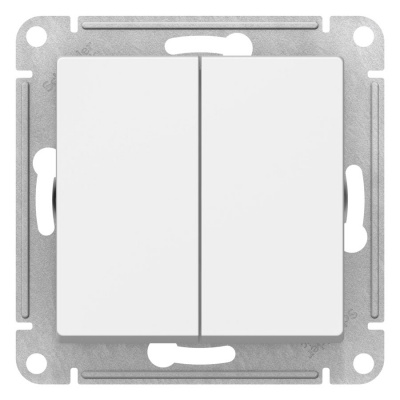 Переключатель 2-клавишный сх.6 10AX механизм Schneider Electric AtlasDesign Белый Systeme Electric AtlasDesign ATN000165