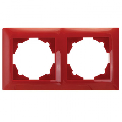Рамка 2-постовая EKF PROxima Милан Красный EKF Милан EMM-R-2-R
