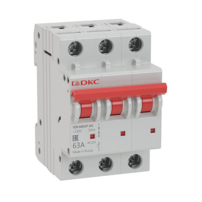 Выключатель-разъединитель модульный 3P 63А DKC YON MD63P DKC YON MD63P MD63P-363