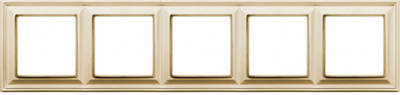 Рамка 5-постовая Jung Eco Profi DECO Слоновая кость Jung Eco Profi DECO EPD485