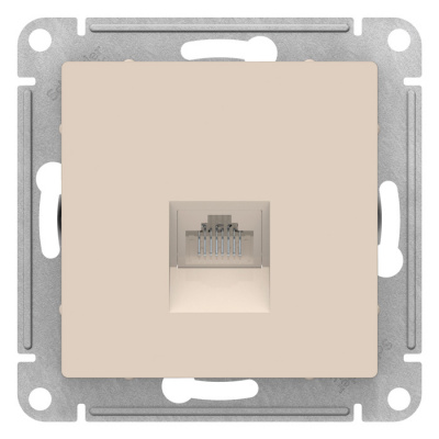 Розетка компьютерная RJ45 механизм Schneider Electric AtlasDesign Бежевый Systeme Electric AtlasDesign ATN000283