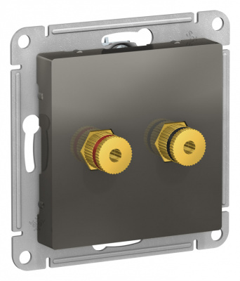 Аудиорозетка двухместная Schneider Electric AtlasDesign Сталь Systeme Electric AtlasDesign ATN000987