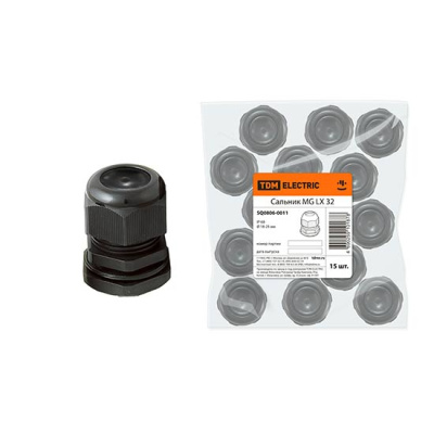 Сальник диаметр кабеля 18-25мм IP68 черный TDM MG LX 32 TDM ELECTRIC MG LX SQ0806-0011