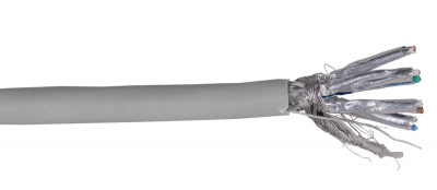 Кабель связи витая пара S/FTP, кат.6A 4х2х23AWG solid, ПВХ, 305м, серый ITK ITK  LC1-C6A04-611
