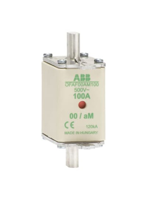 Предохранитель OFAF00aM100 100A тип аМ размер00, до 500В ABB ABB  1SCA022697R2930