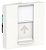 Розетка компьютерная RJ45 одиночная кат. 5е UTP 2 модуля Schneider Electric Unica New Modular Белый